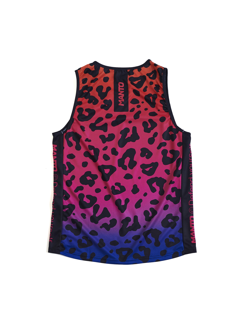 MANTO leopard TANK TOP -black
